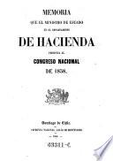 Memoria del Ministerio de Hacienda