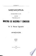 Memoria del Ministerio de Hacienda y Comercio