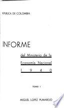 Memoria del Ministerio de la económica nacional ...