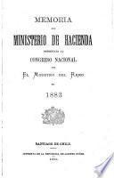 Memoria del Ministrio de Hacienda presentada al Congreso nacional