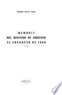 Memoria del Ministro de Gobierno al Congreso de ...