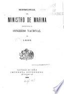 Memoria del Ministro de Marina presentada al Congreso Nacional en ...