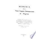 Memoria del primer congreso interamericano de higiene