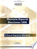 Memoria especial elecciones 2000