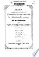 Memoria leída ... en la inauguración del curso de... en el Instituto Provincial de 2a Enseñanza de Palencia