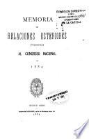 Memoria - Ministerio de Relaciones Exteriores y Culto