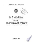 Memoria ... que el Ministro de Hacienda presenta al Congreso de la República