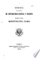 Memoria que presenta al Congreso de ... el Ministro de Hacienda y Comercio
