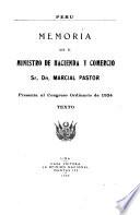 Memoria que presenta al Congreso de ... el Ministro de Hacienda y Comercio