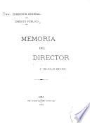 Memoria que presenta al Señor Ministro de Hacienda el Director General del Crédito Público