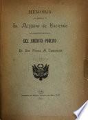 Memoria que presenta al Señor Ministro de Hacienda el Director General del Crédito Público