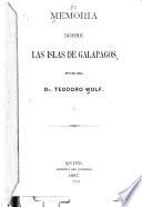 Memoria sobre las islas de Galapagos