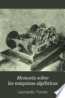 Memoria sobre las máquinas algébricas