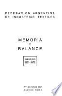 Memoria y balance