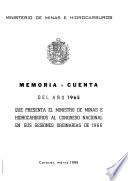 Memoria y cuenta - Ministerio de Minas e Hidrocarburos