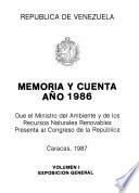 Memoria y cuenta - Ministerio del Ambiente y de los Recursos Naturales Renovables