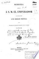 Memorial del ministro de Fomento L. Robles Pezuela