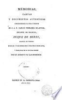 Memorias Cartas y Documentos del Duque de Bérry