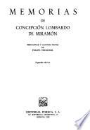 Memorias de Concepción Lombardo de Miramón