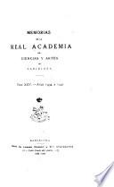 Memorias de la Real Academia de Ciencias y Artes de Barcelona