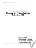 Memorias del proceso electoral federal de 1991