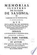 Memorias ilustres de la casa de Saxonia