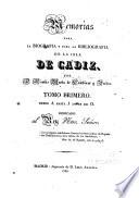Memorias para la biografia y para la bibliografia de la isla de Cadiz