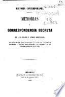 Memorias y correspondencia secreta de Luis Felipe y otros soberanos
