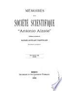 Memorias y revista de la Sociedad Científica Antonio Alzate.