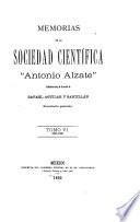 Memorias y revista de la Sociedad Científica Antonio Alzate.