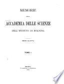 Memorie della Accademia delle scienze dell'Istituto di Bologna