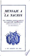 Mensaje a la nación del General René Barrientos Ortuño