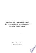 Metodos de periodismo rural en el semanario El Campesino de Acción Cultural Popular