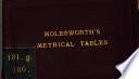 Metrical Tables