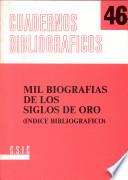 Mil biografías de los Siglos de Oro