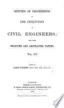 Minutes of Proceedings of the Institution of Civil Engineers