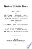 Minutes of the ... Conference of the People Called Methodists