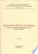 Miscelánea Beltrán de Heredia