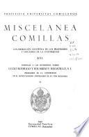 Miscelánea de colaboración científica de los antiguos y actuales profesores de la Universidad Pontificia de Comillas