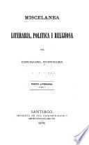 Miscelánea literaria, política i relijiosa