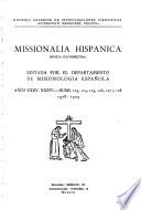 Missionalia hispánica
