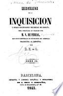 Misterios de la Inquisicion y otras sociedades secretas de España