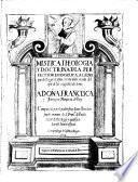 Mistica theologia y doctrina de la perfection evangelica