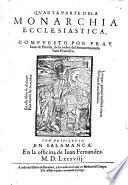 Monarchia Ecclesiastica O Historia Universal del mundo