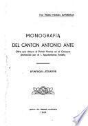 Monografía del Cantón Antonio Ante