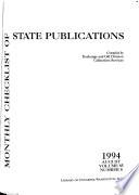 Monthly Checklist of State Publications