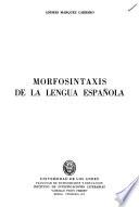 Morfosintaxis de la lengua española