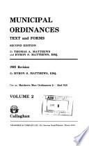 Municipal Ordinances
