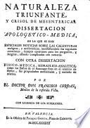 Naturaleza triunfante y crisol de mesentericas