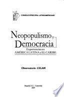 Neopopulismo y democracia